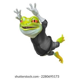 Super Frog Jumping Side View 3d Stock Illustration 2280695173 ...