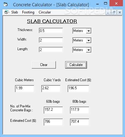 Download Concrete Calculator 1.0.0