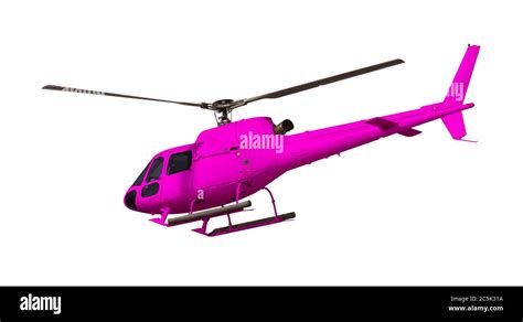 Pink helicopter isolated on white. Photo with clipping path Stock Photo ...