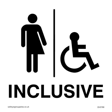 Gender Neutral / Disabled Inclusive Toilet from Safety Sign Supplies