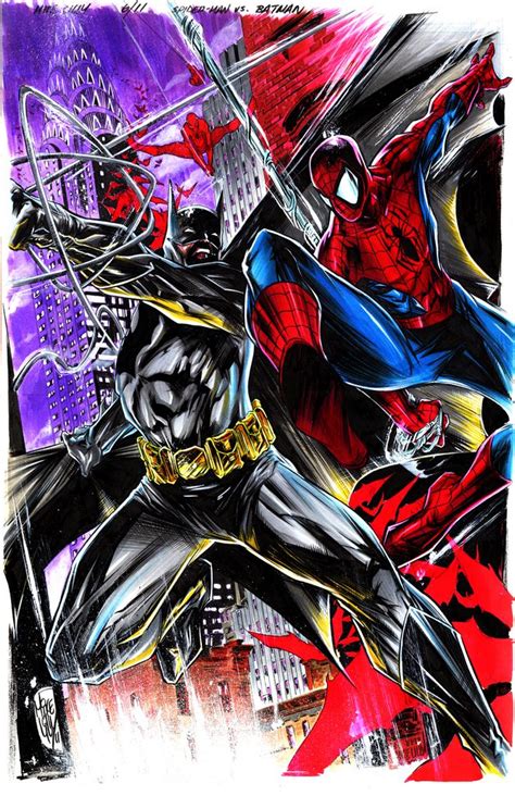 #Spiderman #Fan #Art. (Batman Vs Spiderman) By: Mike Lilly. (THE * 5 ...