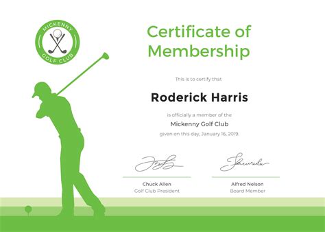 Free Golf Club Membership Certificate Template in Adobe Photoshop ...