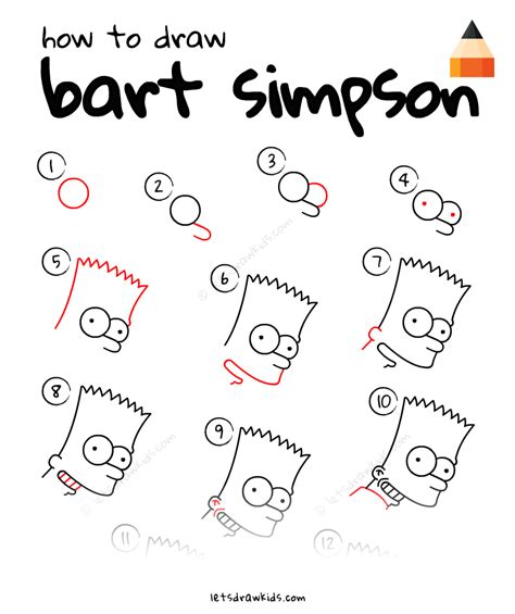 Bart Simpson Drawing Tutorial – Warehouse of Ideas