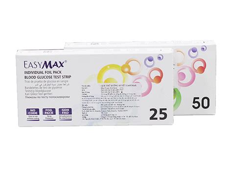 EASYMAX Blood Glucose Test Strips Box of 25 test strips - Công ty CP ...