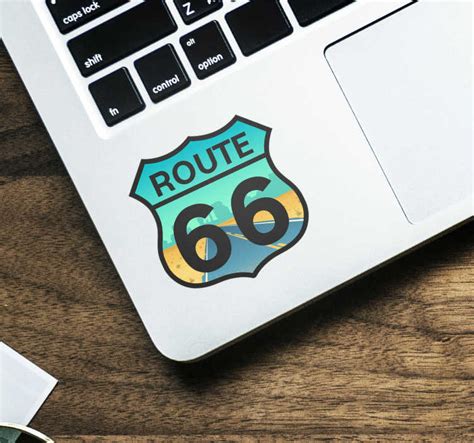 Route 66 Laptop Sticker - TenStickers