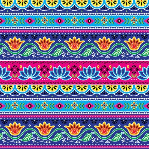 Modèle Vectoriel Floral D'art Camion Indien Pakistanais Design ...