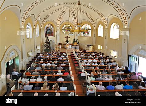 Christmas Mass, Evangelical Lutheran Church, Swakopmund, Namibia Stock ...