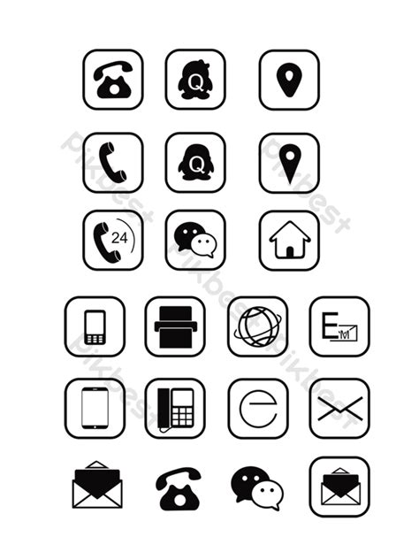 Business card icons | AI Free Download - Pikbest