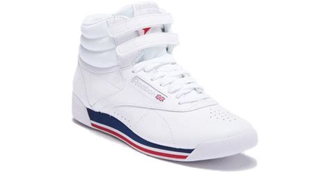 Reebok Leather Freestyle High-top Sneaker in White - Lyst