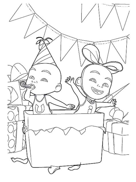 Funny Upin and Ipin coloring page - Download, Print or Color Online for ...