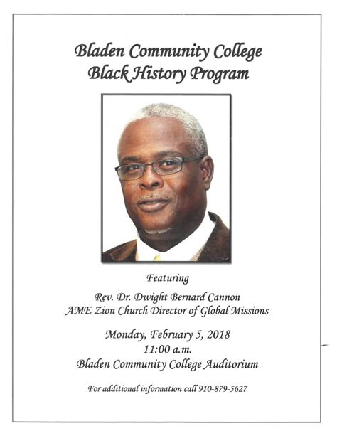 Bladen Community College to conduct Black History Program – BladenOnline