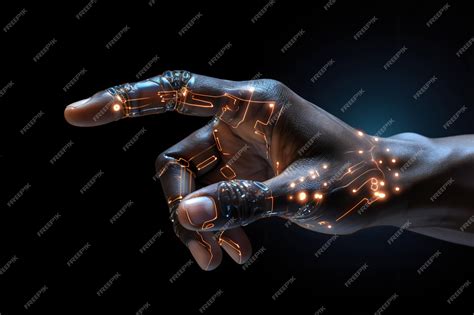 Premium AI Image | Artificial Intelligence Robot Hand created with ...