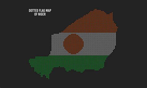 Halftone Dotted Flag Map of Niger Vector Illustration 11955174 Vector ...