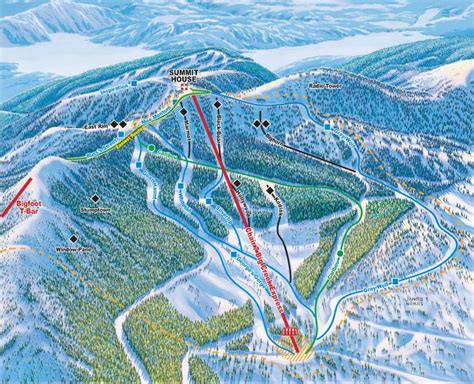 Whitefish Mountain - north side trail map | Whitefish mountain ...