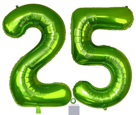 Green 25 Number Balloon 40 inch Jumbo Foil Balloon - Walmart.com