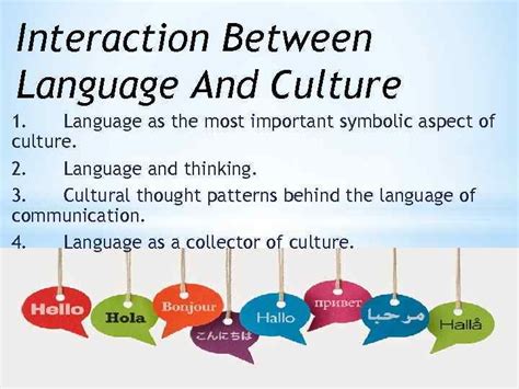 Interaction Between Language And Culture 1 Language as