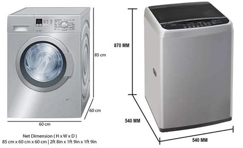 Dimensi Mesin Cuci Front Loading - Homecare24