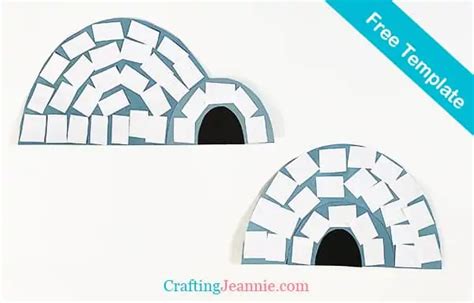 Igloo Craft (Free Template) - Crafting Jeannie