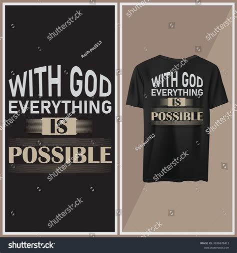 God Everything Possible Motivational Quotes Design Stock Vector ...