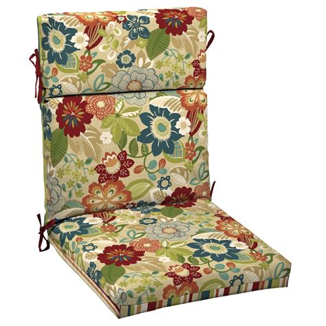 Garden Treasures Bloomery Floral Standard Patio Chair Cushion at Lowes.com