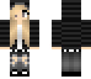 Black Hoodie Girl | Minecraft Skin