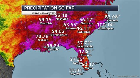 Monday National Weather Outlook – Wilmington, NC: Over 100″ Of Rain In ...