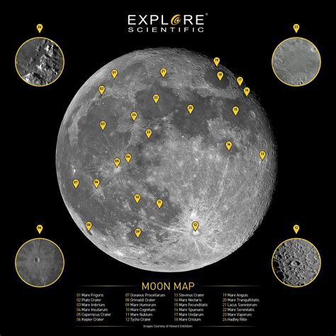 Moon Crater Map (2-Sided) — Explore Scientific