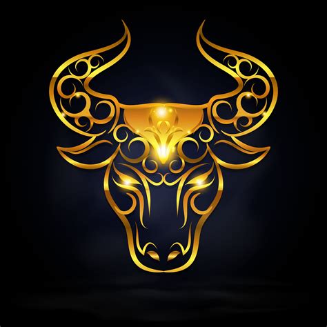 Gold bull symbol 640478 Vector Art at Vecteezy