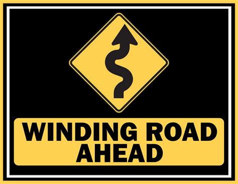 Printable Winding Road Ahead Sign | FREE Download