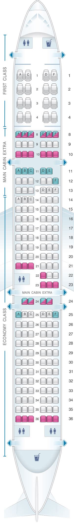 Seat Map American Airlines Airbus A321 181pax | SeatMaestro