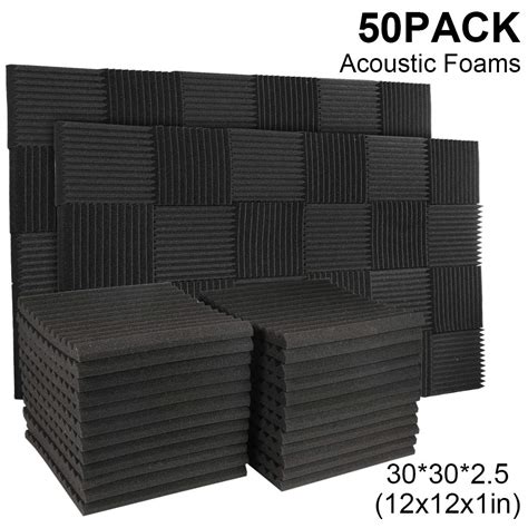 50 Pack Acoustic Panels Soundproof Studio Foam for Walls Sound ...