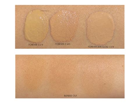 Dior Forever and Skin Glow Foundation swatches | ommorphia beauty bar