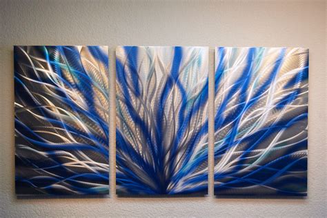 Radiance Blue 47 v2 - Metal Wall Art Abstract Sculpture Modern Decor ...