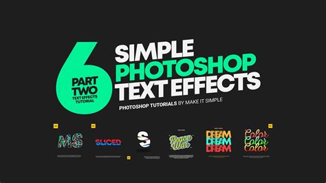 Photoshop Tutorial: 6 Simple Text effects for Beginners (Part 2 ...