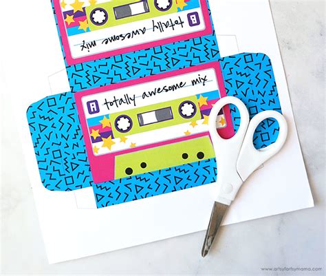 Free Printable Cassette Tape Box | artsy-fartsy mama