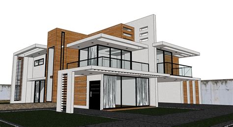 Free Sketchup Model Modern Villa #45 In Addition To Vray Visopt ...