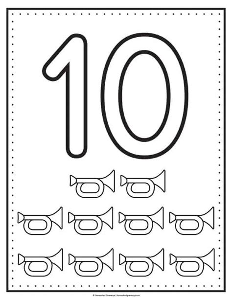 Printable Number Coloring Pages for Early Learners