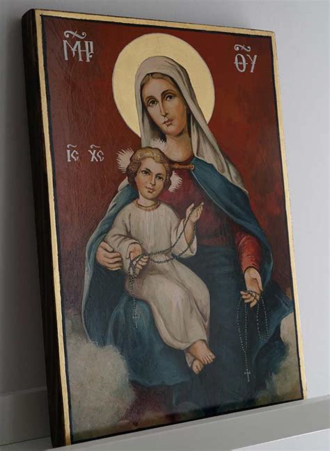 Our Lady of the Rosary Large Orthodox Icon - BlessedMart