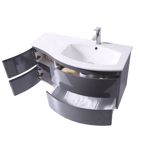 700 1000mm Bathroom Vanity Unit Basin Sink 2 Door Wall Hung Storage ...