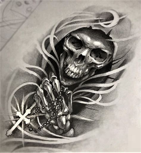 Grim Reaper Drawing Tattoo