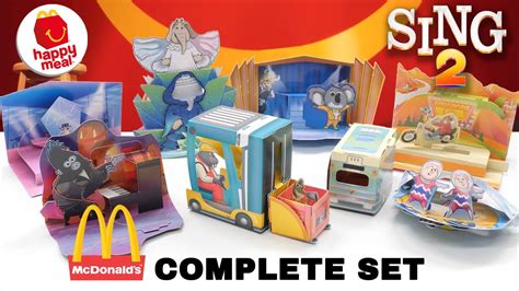 Sing 2 Toys McDonalds Happy Meal Toys December 2021 Complete Set - YouTube