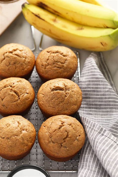 Healthy Banana Muffins (made w/ 9 ingredients!) - Fit Foodie Finds