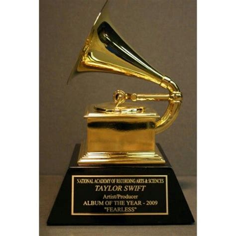 Gramophone trophy of Grammy Awards The gold-plated trophies, each ...