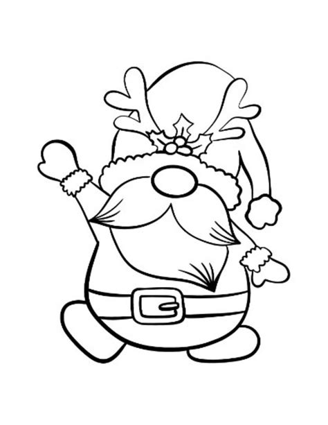 BUNDLE Christmas Gnomes Coloring Pages 50 Pages - Etsy