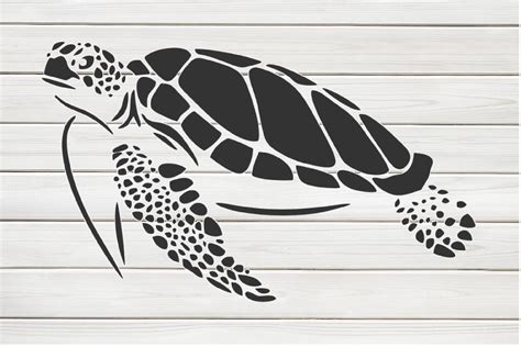 Giant Sea Turtle Stencil Model Template Design Print, Digital Download ...