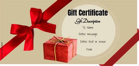 gift certificate template free download | Gift certificate template ...