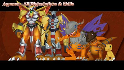 Digimon Masters Online: Agumon - All Digivolutions & Skills - YouTube