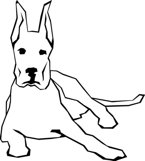 Dog Simple Drawing clip art Free vector in Open office drawing svg ...