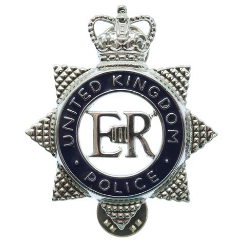 United Kingdom Police Enamelled Epaulette Badge - Queen's Crown