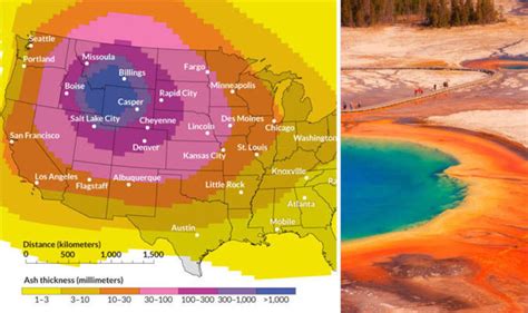 Yellowstone Volcano On Map - China Map Tourist Destinations